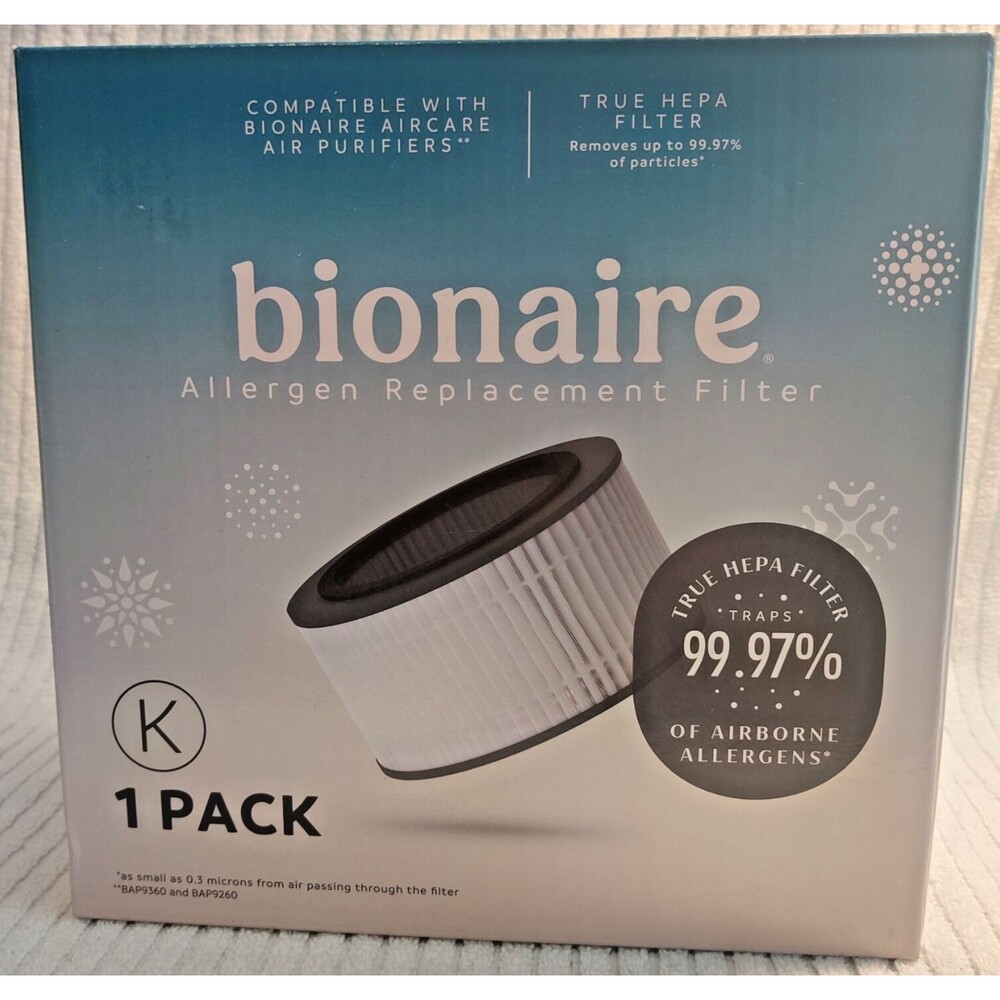 HEPA Filter 1pk Bionaire 360 Allergen Replacement Filter "K" -NEW